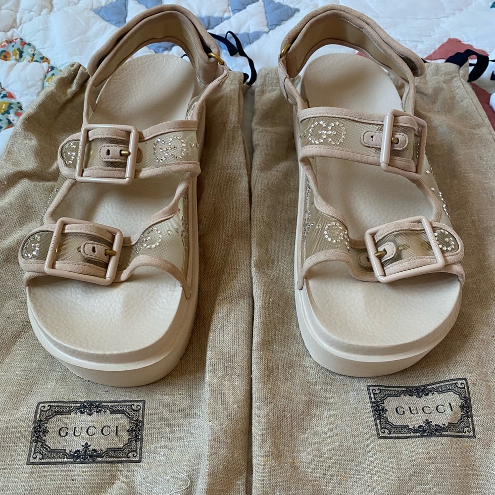 Gucci sandals with crystal size 39